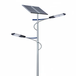 Dual Head Solar Street Light High Bright Waterproof Outdoor Highway Village Road Lighting Lamp