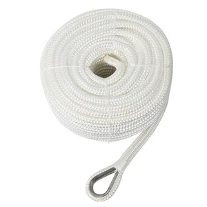 Factory Supply Double Braided Nylon Anchor Rope/Line with Thimble Boat Rode for Yacht Mooring