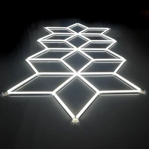 Car LED Work Light Neon Garage Lights Deformable Garage Ceiling Light Car Wash Lighting for Workshop and Repair Bay Installation