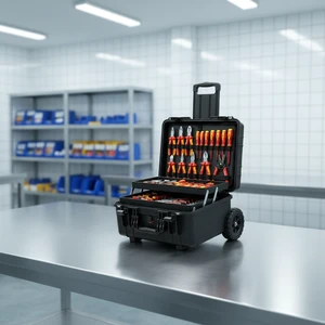 1000V Insulated Electrician Tool Set 110 Piece Trolley Kit VDE Electrician Toolkit for Electrical Maintenance