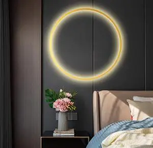 Indoor Ring Contour Wall Lamp Corridor Aisle Door Frame Beam Spotlight RGB Threshold Window LED Wall Lamp with Remote Control