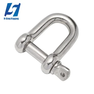 European Type D Shackle Forged Stainless Steel Screw Pin Anchor Shackles Low Price Supply for Mining-US Type Bow Shackles