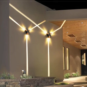 LED Cross Beam Wall Light, Aluminum Wall Sconce with 3-Beam Line Projection, Modern Indoor Decorative Wall Lamp, IP65, LED