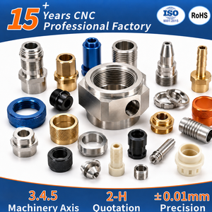 CNC Machining Factory Custom Threaded Fittings Bushings Connectors Aluminum Brass Stainless Steel Parts