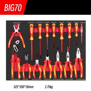 VDE 1000V CR-V Insulated Hand Tool Set IEC60900 Certified OEM Electrician Kit Soft Case Screwdrivers Pliers Wrenches AOT TKB