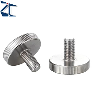 ZNOB 304 Stainless Steel Knurled Thumb Screw Knob Hand Screw Adjustable Clamping Screw Round Head Other Hardware Fasteners