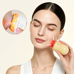 Rechargeable EMS Led Face Neck Light Therapy Double Cheek Chine V Shape Facial Sculpting Face Slimming Massager Lifting Device