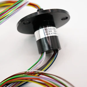 Industrial Mini Slip Ring 20 Circuits 2A 18mm OD Compact Brush Contact Capsule Rotary Connector for Automation Tools