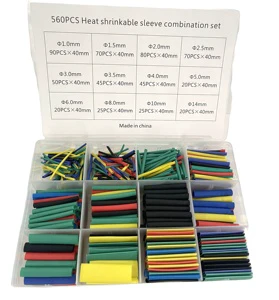 Wellco 560PCS heat shrink tube Assortment heat shrink tube kit set with box