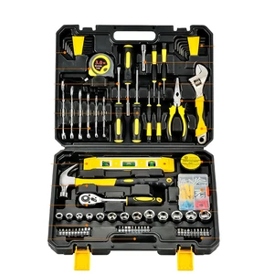 108 Pcs Electrician Tools Box Power Tools Kit Hand Set Tool Case Cordless Li-Ion Drill with Multimeter