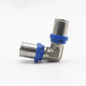Brass Multilayer Elbow Press Fitting High Pressure Forging Weld Connection Smooth Plated Surface 16mm 20mm 25mm Sizes for Water
