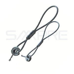 Customized Types Pressed Steel Wire Rope Soft Lifting Sling with Hard-Eye Thimble Loops