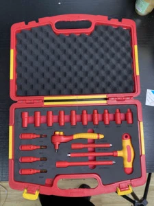 18pcs New Energy 1000V Insulation Tool Set Ratchet Wrench 1/4 Socket VDE Pliers Screwdriver Tool