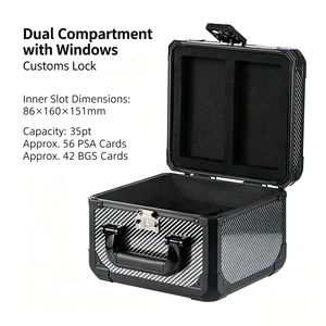 2 Row 3 Row 4 Row Graded Sports PSA Case Lock Aluminum Frame Card Slab Storage Case For PSA/BGS/sgc Graded Card Storage Box Case