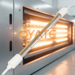 Customizable Half a Gold-Plated Reflection Quartz Infrared Heating Lamp Reflective Halogen IR Heating Tube for PET Blowing