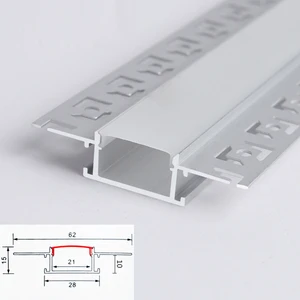 Customized LED Bezel-less Linear Light Embedded Yin and Yang Angle Aluminum Alloy Lamp Slot Linear Lamp Wall Washing Embedded Li
