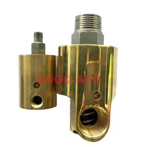 High quality Right/Left Hand Thread Brass Rotating Hot Cold Water Swivel Industrial Connector 1/8 Inch 50C 120 Degree C Rotary Joint