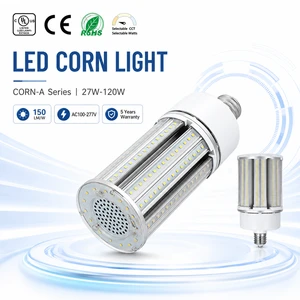 LED Corn Retrofit Fixture 150LM/W 45W E26 E39 Horizontal Lamp Outdoor Area Lighting Parking Lot Street LED Corn Bulb Light