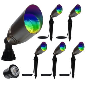 Gouly Energy Saving New Model UCS2904 IP65 Brass Spot Light RGBW Chasing Color 24V Landscape Spot Lighting