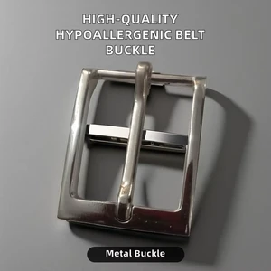 High Quality Nickel-Free 3.5cm Wide Organic Material Waterproof Rectangle Pin Belt Buckle Classic Style Polished Fashion
