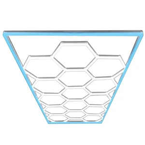 Car Wash Led Light Dimming Car Workshop LED Light Showroom Hexagon Garage Lighting