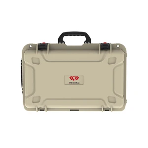 Waterproof Directional Wheel With Tie Rod Hard Toolbox Equipment Protective Box Cutting Foam Plastic Safety Gun case With Handle