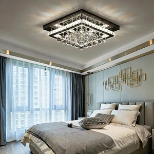 DUOMEIJU Luxury Chrome Crystal LED Chandeliers Modern Hanging Lamps Living Room Hotel Decorative Ceiling Lighting Pendant