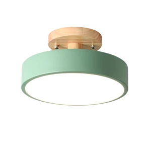 Macaron Ceiling Light Vintage-style Ultra-thin Ceiling Light Nordic Style Hallway/balcony Light Three-color Variable LED