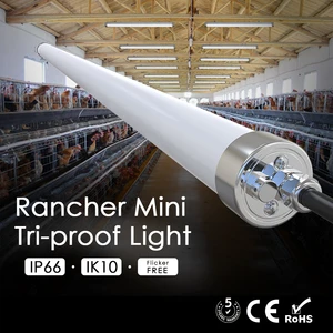 Shinelong Rancher Mini Slim 40mm Diameter LED Triproof Light 10W 20W 30W Compact IP66 Linear Luminaire 0.6m 1.2m 1.5m