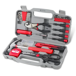 Hot-Selling 39pcs Portable DIY Hand Carbon Steel Tool Sets Combination Home Repair Tool Kit for Online Retail