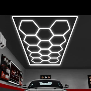 Wholesale LED Garage Lamp Led Hexagon Garage Light Working Car Showroom Lights LED Hexagon Light