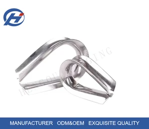 Factory Wholesale 304 316 Stainless Steel Wire Rope Thimble Anti Corrosion Marine Rigging Multiple Sizes Cable Fitting Made