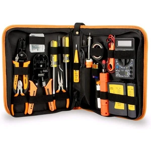 Good Quality Multi-function Electrician Tool Set 17 Piece Cable Repair Tool Kit with Solid Storage Box