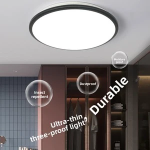 Ultra-thin LED Tri-proof Ceiling Light Ceiling Grid Modern Minimalist Design for Hallways Corridors Toilets Outdoor Use