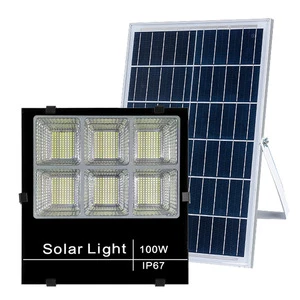 Super Bright Solar Flood Lights Outdoor Waterproof Led IP67 Aluminum Body Wall-Mounted 6000K Daylight 120 Beam Angle Lighting