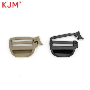 KJM Custom Logo Pom Recycled Plastic Buckle Slide Buckle 25mm Open Plastic Ladder Lock For Backpack Belt
