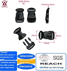 POM Plastic Insert Buckle with Reflectors for Backpack Strap Wholesale Quick Release Buckle for Baby Stroller Bags