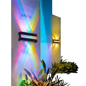Outdoor IP65 Waterproof LED Wall Lamp AC85-265V 10W/8W/6W ABS Material Warm Light Decorative Garden Lamp