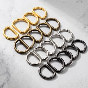 Fast Shipping 10mm 38mm D-ring Brass/ Metal D Ring for Handbag Strap, Smooth Surface D-Ring Buckle for Bags Harnesses Luggage