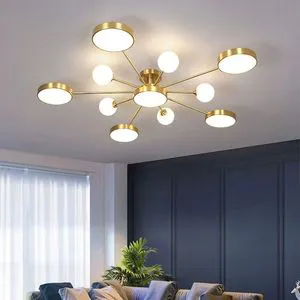 D25.92 Inch Nordic Decorative Macaron Acrylic Ceiling Light Simple Modern Living Room Bedroom Ceiling Lamp