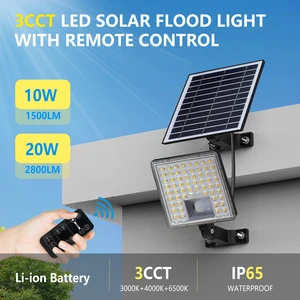 4800 Lumen High Power LED IP65 Waterproof Plastic Solar Flood Light with RoHS Certification Warm White for Residential Use