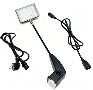 Long Arm LED Trade Show Light, 12W Connectable Exhibition Spotlight with Flexible Head,for Pop up Booth & Tension Fabric Display