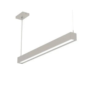 Modern Low-Voltage LED Linear Light Rectangle White Aluminum Hanging Design Luminaire for Home Office Small Available