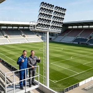 Supplier Custom OEM 1000W IP65 Low-Glare LED Stadium Flood Light 30m High Mast Large Sports Stadium Lighting