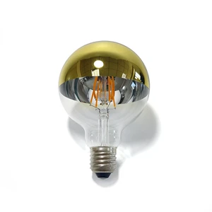 Dimmable PF>0.9 Flicker Free LED Filament Reflector Lamp G95 4W 6W 8W Half Mirror