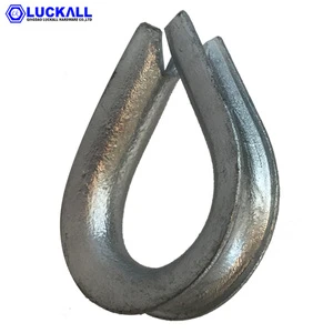 Hot Dip Galvanized Alloy Heavy Duty BS464 Marine Rigging Hardware Ship Wire Rope Thimble for Lifting 5/8