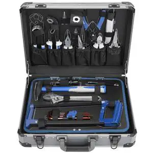 Steeltreks Tool Sets 123pcs Auto Repair Household Tool Box Set Aluminum Storage Hard Case Hand-Power CR-V Material Includes OEM