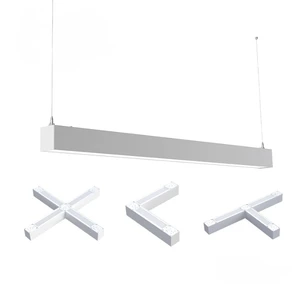 USA in Stock Linkable UL/DLC2FT 4FT 8FT 3CCT Suspended Strip Tube Light Lamp Pendant Led Batten Linear Light