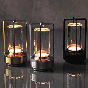 Simple Retro Usb Charging Table Lamp Copper Aluminum Anti-Fall Night Light