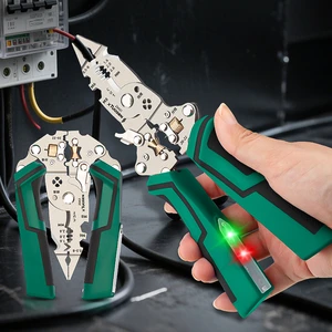 Electrician Special Cutting Multi-function Peeling Pliers Hand-held Sharp-nosed Cable Folding Measuring Wire Stripping Pliers